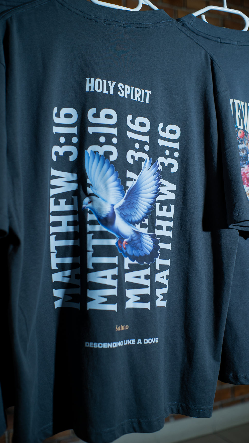 Matthew 3:16 - Descending like dove - Szürke -Oversize póló