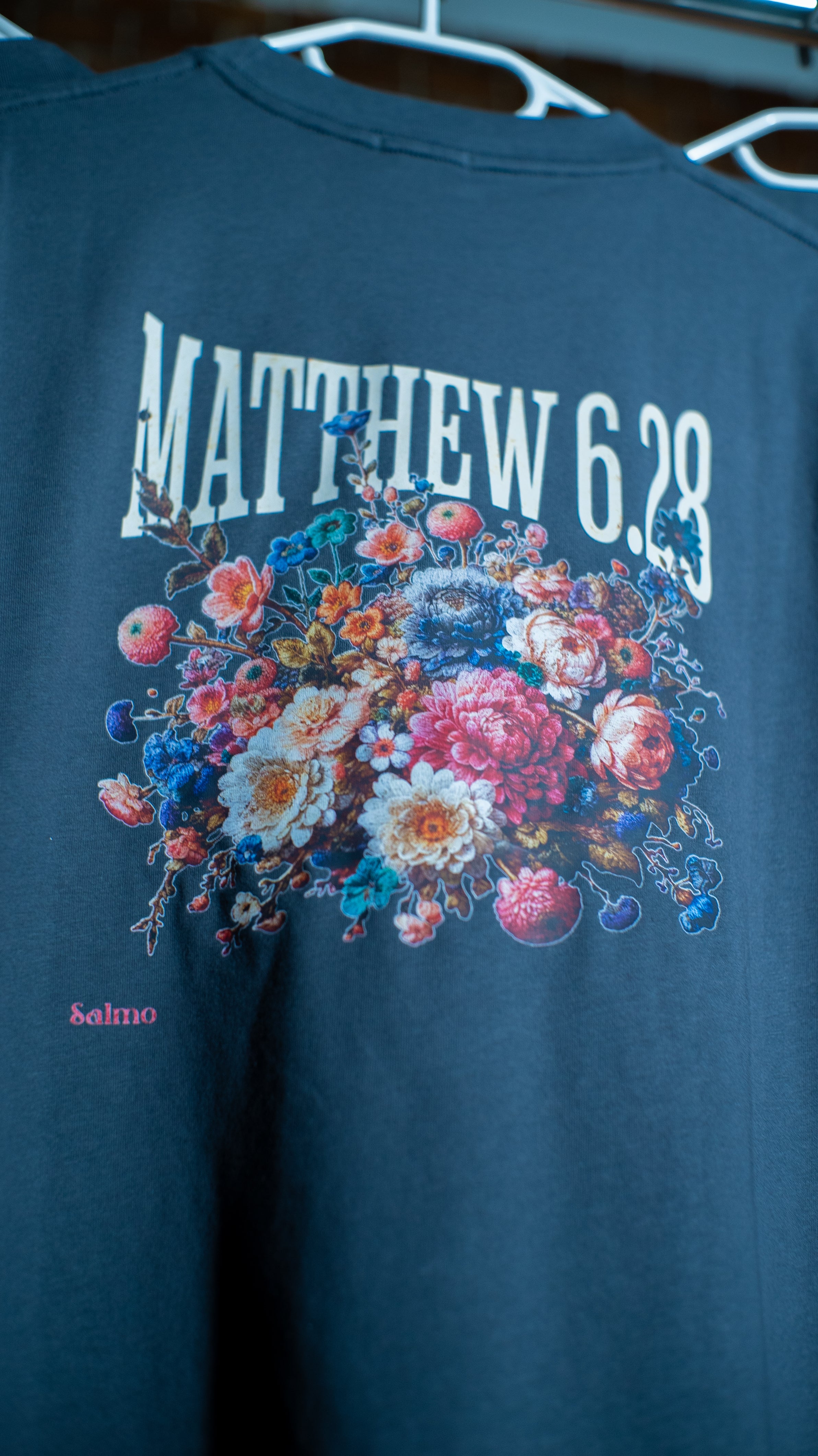 Matthew 6:28 - Szürke - Oversize póló